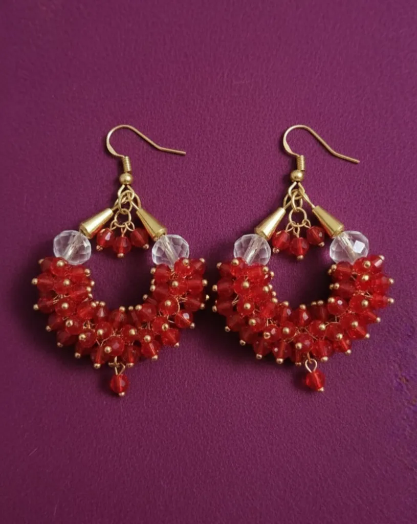 Crystal moon earrings